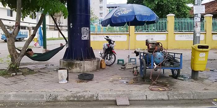 Cambodian service station